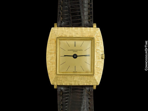 1960's Vacheron & Constantin Vintage "Extra-Flat" Modernist Mens Watch - 18K Gold