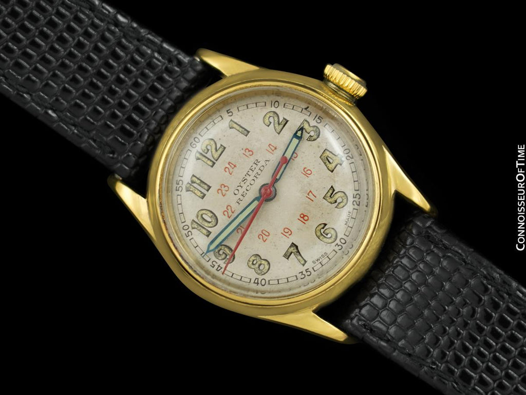 1941 Rolex Oyster Recorda Vintage Mens Midsize