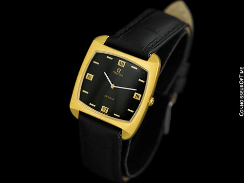 1969 Omega De Ville Mens Retro Dress Handwound TV Watch - 18K Gold Plated & Stainless Steel