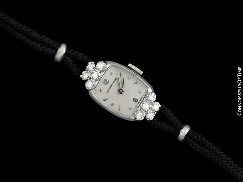 1950's Tiffany & Co. Ladies Vintage Watch - 14K White Gold with Diamonds