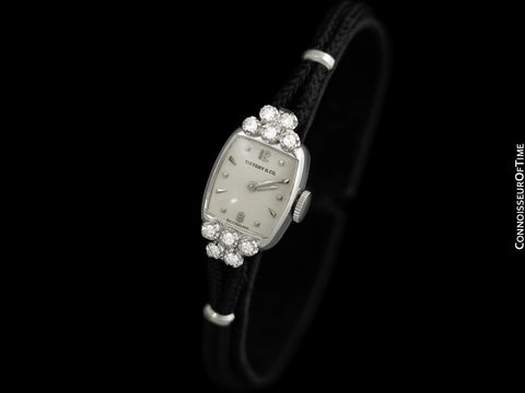 1950's Tiffany & Co. Ladies Vintage Watch - 14K White Gold with Diamonds