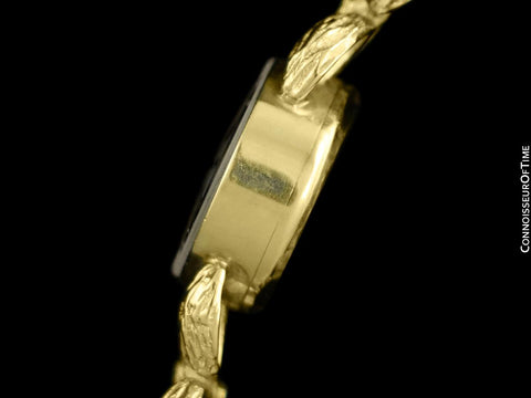 1960's Rolex Vintage Ladies Dress Bracelet Watch with Bark Finish - 14K Gold
