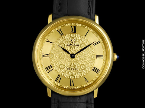 1977 Omega Vintage De Ville Mens Watch with Special Dial - 18K Gold Plated & Stainless Steel