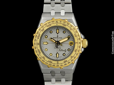 Breitling Éric Tabarly Ladies Wind Direction Bezel Yachting Watch, 80.790 - 18K Gold Plated & Stainless Steel