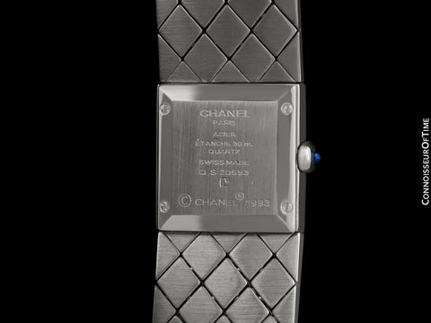Chanel Matelasse Ladies Square Watch with Bracelet - Stainless Steel