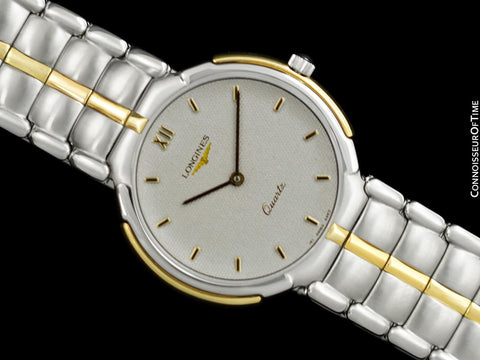 1989 Longines Flagship Mens Classic Bracelet Stainless Steel & 18K Gold Watch - Papers