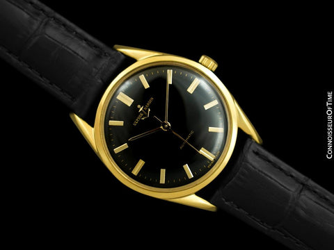 1960's Ulysse Nardin Vintage Mens Automatic Bombé Lug Watch - 18K Gold Plated & Stainless Steel