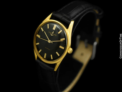1960's Ulysse Nardin Vintage Mens Automatic Bombé Lug Watch - 18K Gold Plated & Stainless Steel