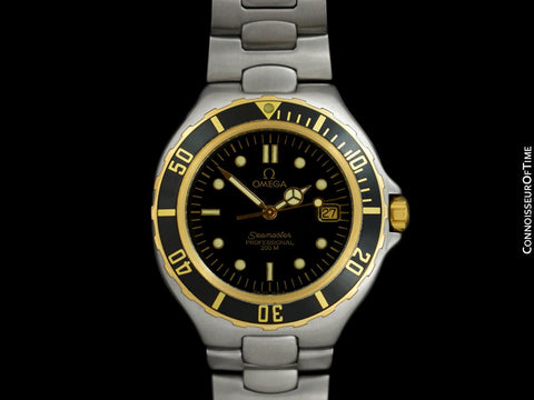 1990's Omega Seamaster 200M Pre-Bond Dive Watch, Date - Stainless Steel & 18K Gold
