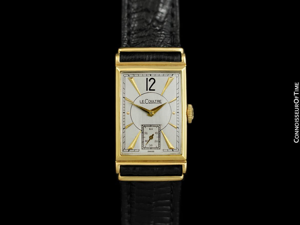 1944 Jaeger-LeCoultre Vintage Mens Art Deco Dress Watch - 14K Gold - Connoisseur of Time 1944 Jaeger-LeCoultre Vintage Mens Art Deco Dress Watch - 14K Gold - Connoisseur of Time