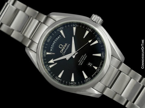 Omega Seamaster Aqua Terra Co-Axial Chronometer Day Date 41.5mm Stainless Steel Watch - Box & Papers