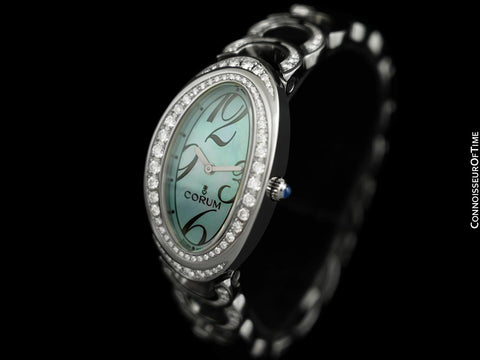 Corum Ovale Ladies Luxury Bracelet Watch - Stainless Steel & Diamonds