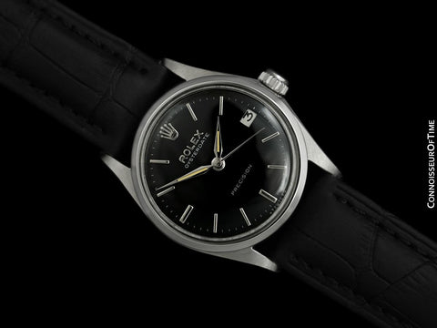 1957 Rolex Oysterdate Vintage Mens Midsize Unisex 30mm Ref. 6466 Watch - Stainless Steel