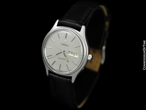 1978 Omega Seamaster Classic Vintage Mens Silver Dial Day Date Quartz Watch - Stainless Steel