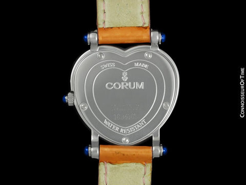 Corum Heartbeat Ladies Luxury Heart Shaped Watch with Tag - Stainless Steel & Diamonds