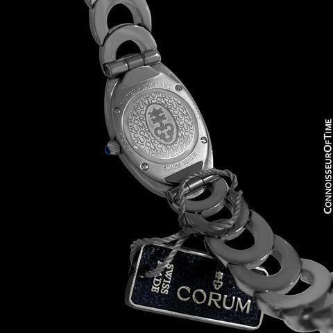 Corum Ovale Ladies Luxury Bracelet Watch - Stainless Steel & Diamonds