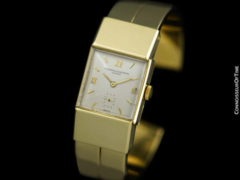 1965 Vacheron & Constantin Vintage Mens Unisex Cuff Bracelet Watch - 14K Gold