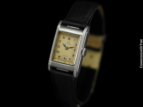 1935 Omega "Deluxe Marine" Standard Rare Early Waterproof Patented Case Watch - Stainless Steel