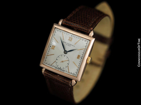 1940 Patek Philippe Vintage Mens Handwound Ref. 1432 Watch - 18K Rose Gold with Papers