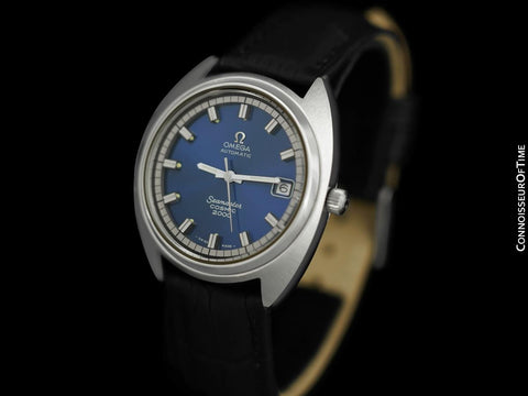 1970's Omega Seamaster Cosmic 2000 Vintage Large Retro Mens Dive Watch, Date - Stainless Steel