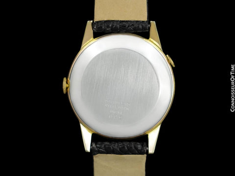 1950's Swiss Date-O-Graph Vintage Mens Triple Date Calendar Watch - 18K Gold Plated & Stainless Steel