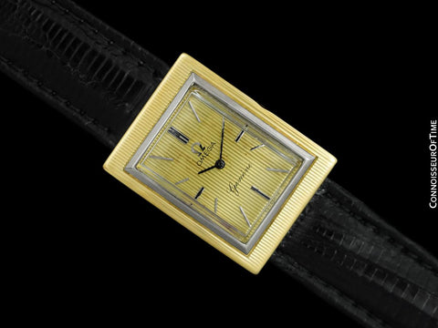1963 Omega De Ville Vintage Mens "Tuxedo" Dress Watch with Striking Design - 18K Gold