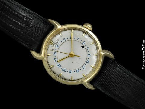 1954 Jaeger-LeCoultre Vintage Calendar Date Mens Watch - 14K Solid Gold