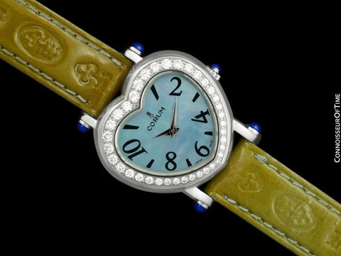 Corum Heartbeat Ladies Luxury Heart Shaped Watch - Stainless Steel & Diamonds