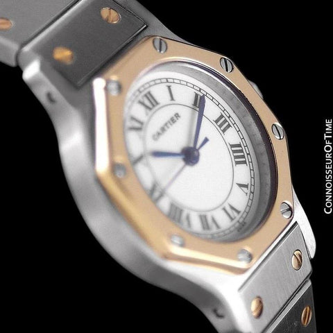 Cartier Santos Octagon Ladies Watch, Automatic - Stainless Steel & 18K Gold