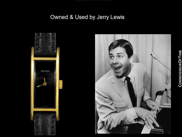 1960's Moviga Marvin Hime "Curvex" Vintage Gold Over Silver Watch - Owned & Worn By Jerry Lewis