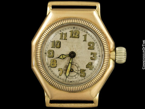 1936 Rolex Oyster Rare Vintage Mens Midsize Boys Size 9K Gold Watch - Very Early Oyster