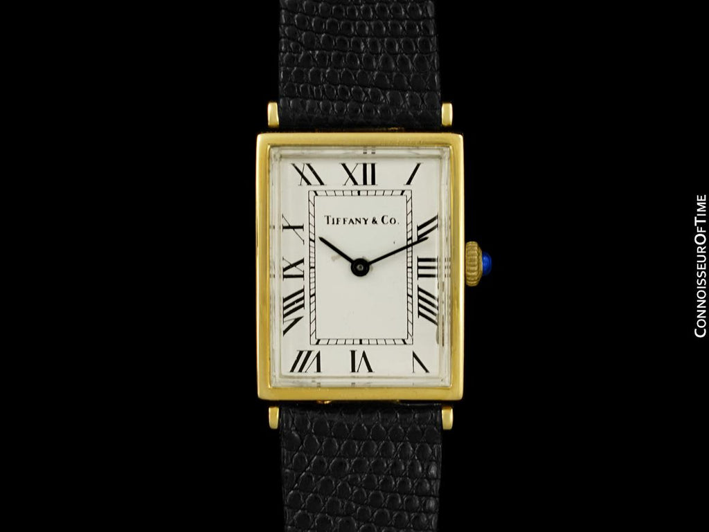 1980's Tiffany & Co. Vintage Mens Classic Dress Watch - 14K Gold 1980's Tiffany & Co. Vintage Mens Classic Dress Watch - 14K Gold