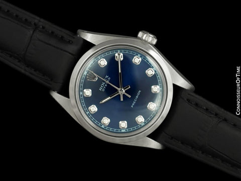 1970 Rolex Oyster Precision Vintage Ref. 6426 Vintage Mens Handwound Watch - Stainless Steel & Diamonds
