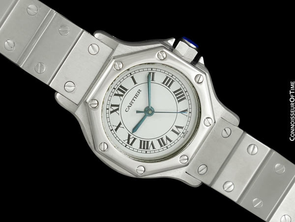 Cartier Santos Octagon Ladies Watch, Automatic - Stainless Steel