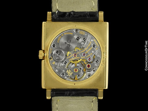 1960's Patek Philippe Vintage Mens Handwound Ultra Thin Square Watch, Ref. 3490 - 18K Gold