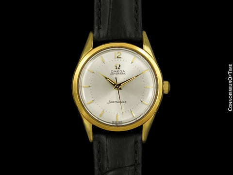 1958 Omega Seamaster Mens Vintage Automatic Watch - 18K Gold Plated & Stainless Steel