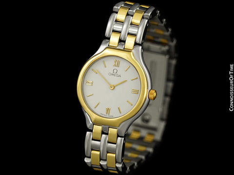 Omega De Ville "SYMBOL" Ladies Quartz Dress Watch - Stainless Steel & Solid 18K Gold