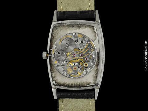 1960's Patek Philippe Classic Vintage Mens Ultra Thin Retro Bark Watch - 18K White Gold