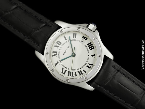 Cartier Santos Ronde Mens Midsize Unisex Stainless Steel Watch - W20027K1