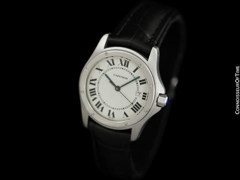 Cartier Santos Ronde Mens Midsize Unisex Stainless Steel Watch - W20027K1