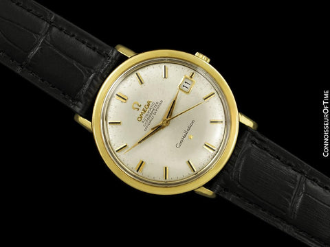 1966 Omega Vintage Mens Constellation, Automatic, Date Watch - 14K Gold & Stainless Steel