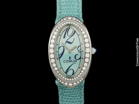 Corum Ovale Ladies Luxury Stainless Steel & Diamond Watch - Near NOS with Tag