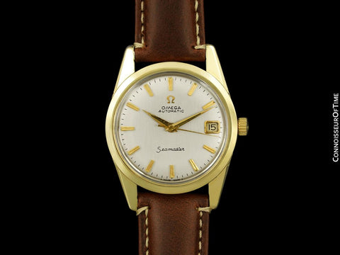 1961 Omega Seamaster Calendar Vintage Mens Cal. 562 14K Gold Shell Watch - Omega Boxes & Papers