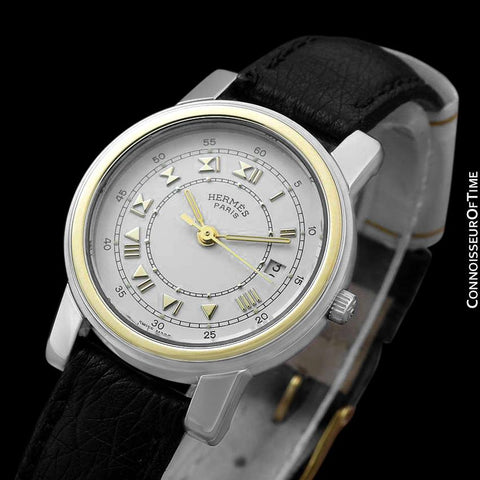Hermes Carrick Ladies Watch - Stainless Steel & 18K Gold