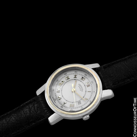 Hermes Carrick Ladies Watch - Stainless Steel & 18K Gold