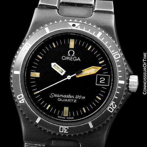 1984 Omega Seamaster Calypso 120M Vintage Mens Quartz Watch, Date - Stainless Steel & PVD