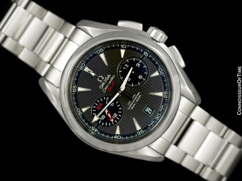 Omega Seamaster Aqua Terra Co-Axial Chronometer Chronograph GMT Mens Watch - Stainless Steel
