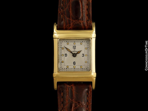 1935 Omega Marine Rare Early Waterproof Patented Case Watch - 14K Gold
