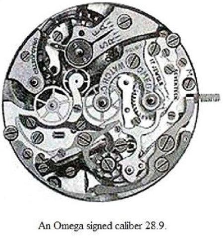 1930's Omega - Tissot Omega Caliber 28.9 (Lemania 13CH) Vintage Mens Midsize Chronograph - Stainless Steel