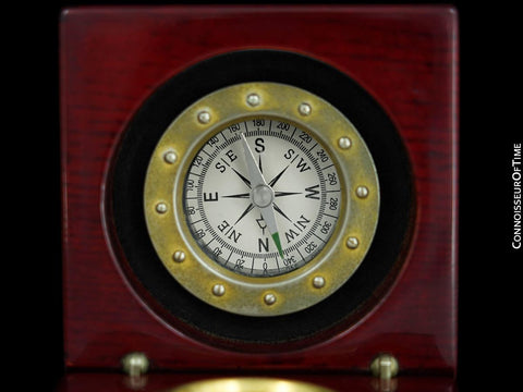 Easton Clock & Compass in Wood box - Owned & Used by Jerry Lewis